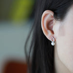 Dainty Horse-shoe Pearl Earrings