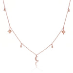 Starry Charms Necklace - Rose Gold