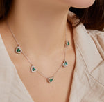 Dance of Hearts Necklace - Green