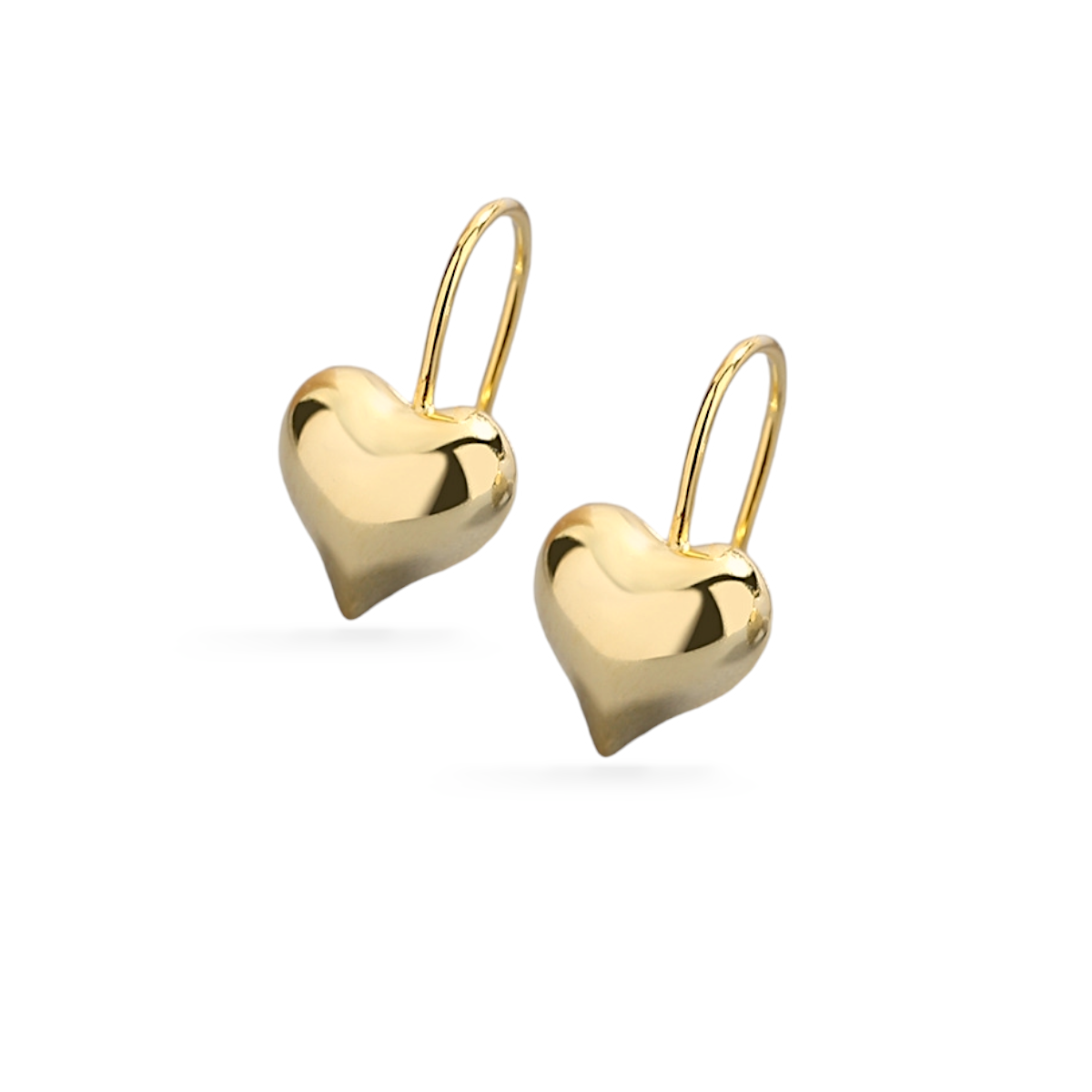 Love in Gold Heart Hoops
