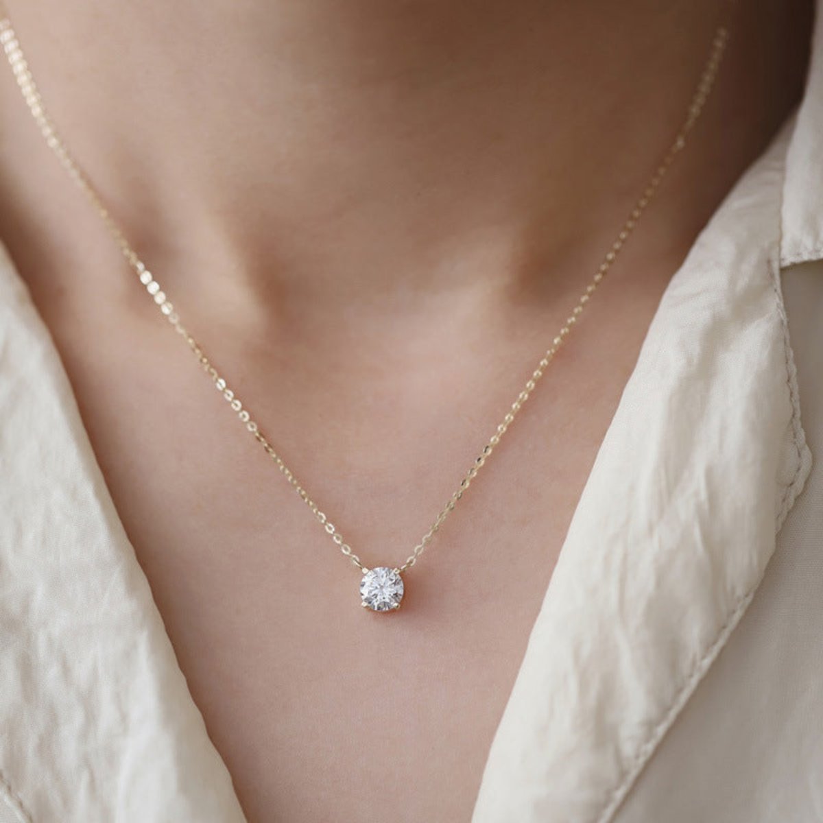 Everyday Solitaire Necklace