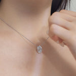 Twilight Oval Solitaire Necklace