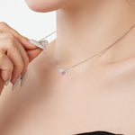 Dainty Heart Necklace - Pink