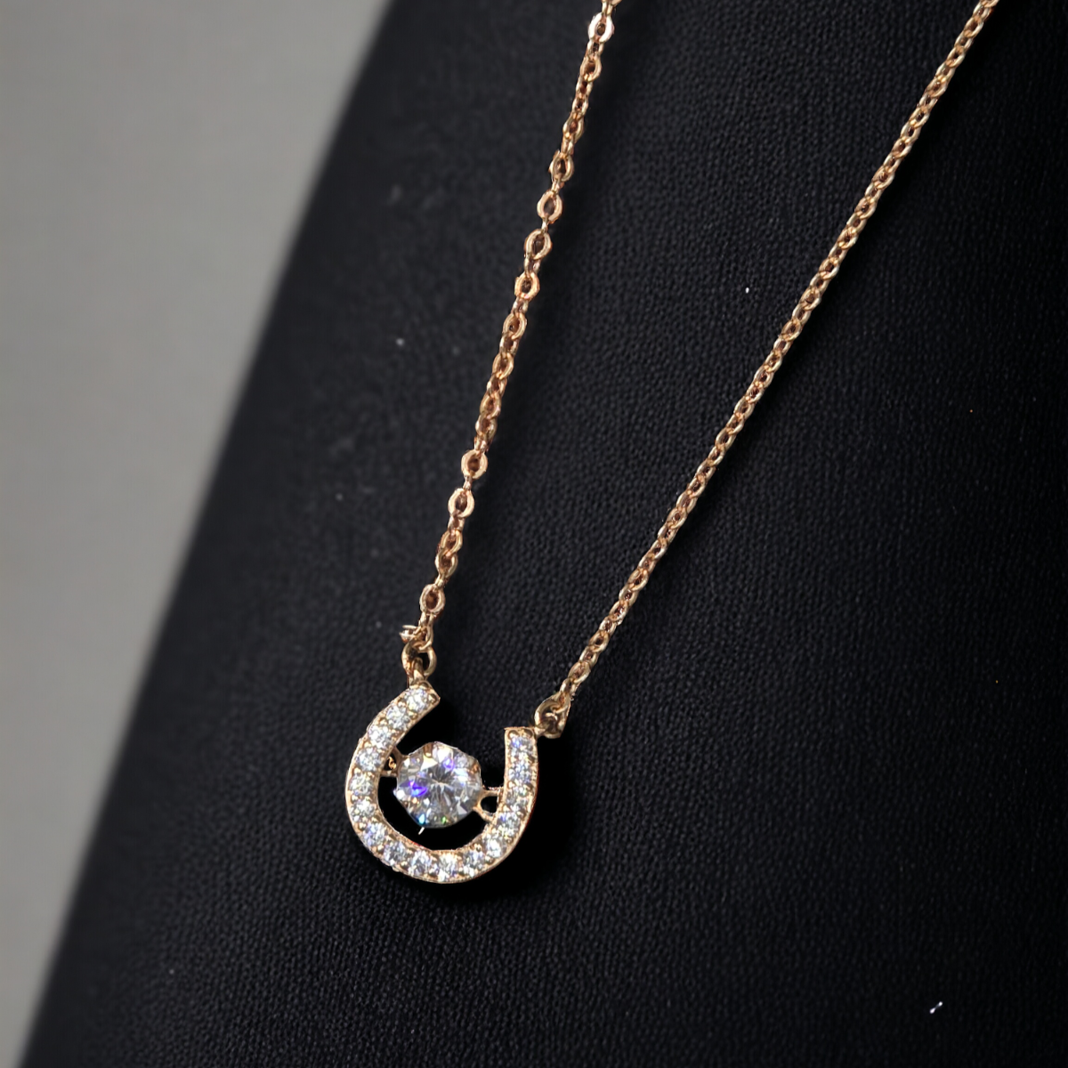Rose Gold Horseshoe Necklace