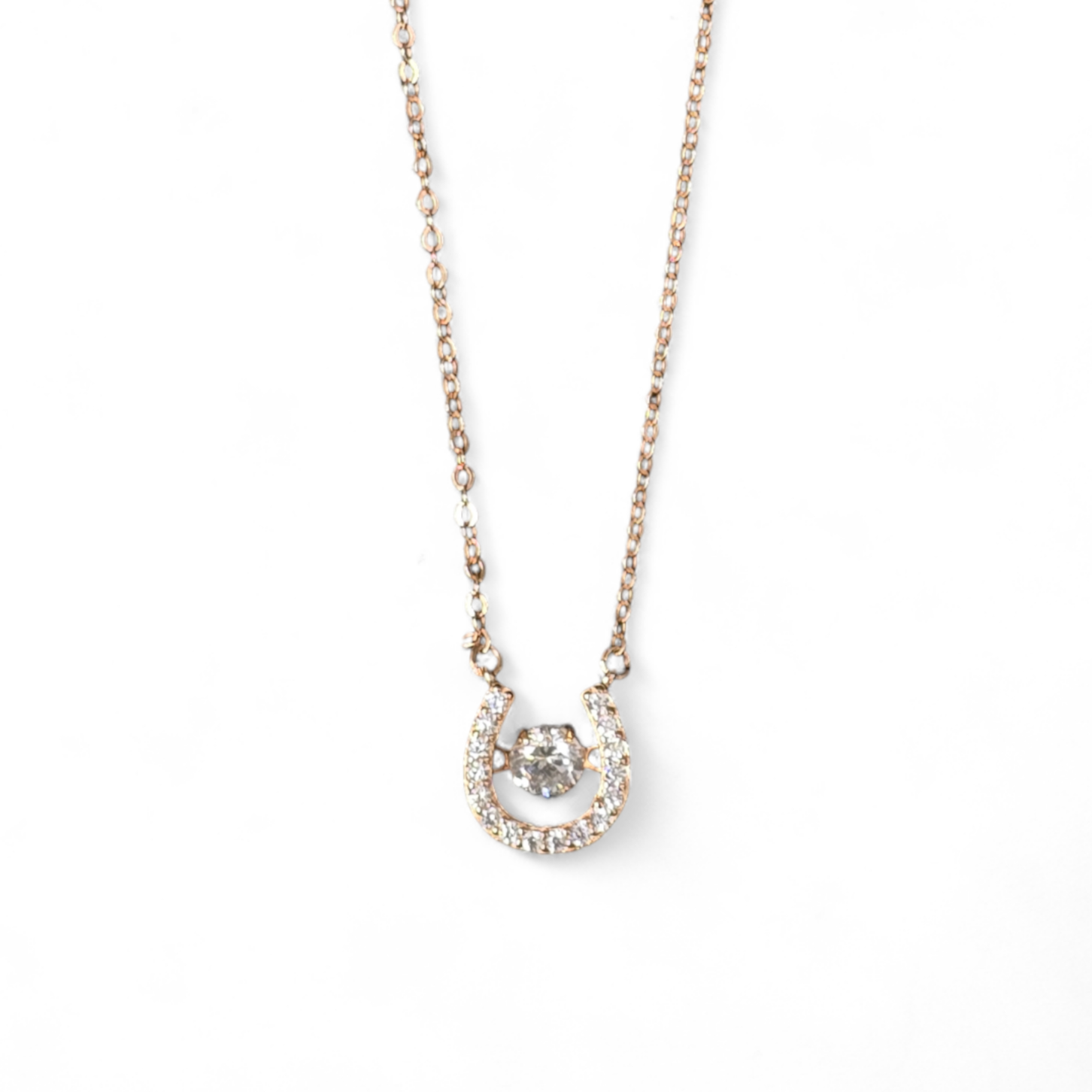 Rose Gold Horseshoe Necklace
