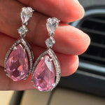 Royal Pink Sapphire Earrings