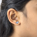 Aeroplane Enamel Kids Earrings - Blue