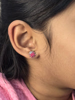 Silver Enamel Lady Bug Kids Earrings