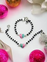 Silver Enamel Puzzle Heart Nazaria Kids Bracelet Pair - 2