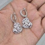 Heart and Flower Earrings