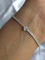 Heart Solitaire Tennis Bracelet
