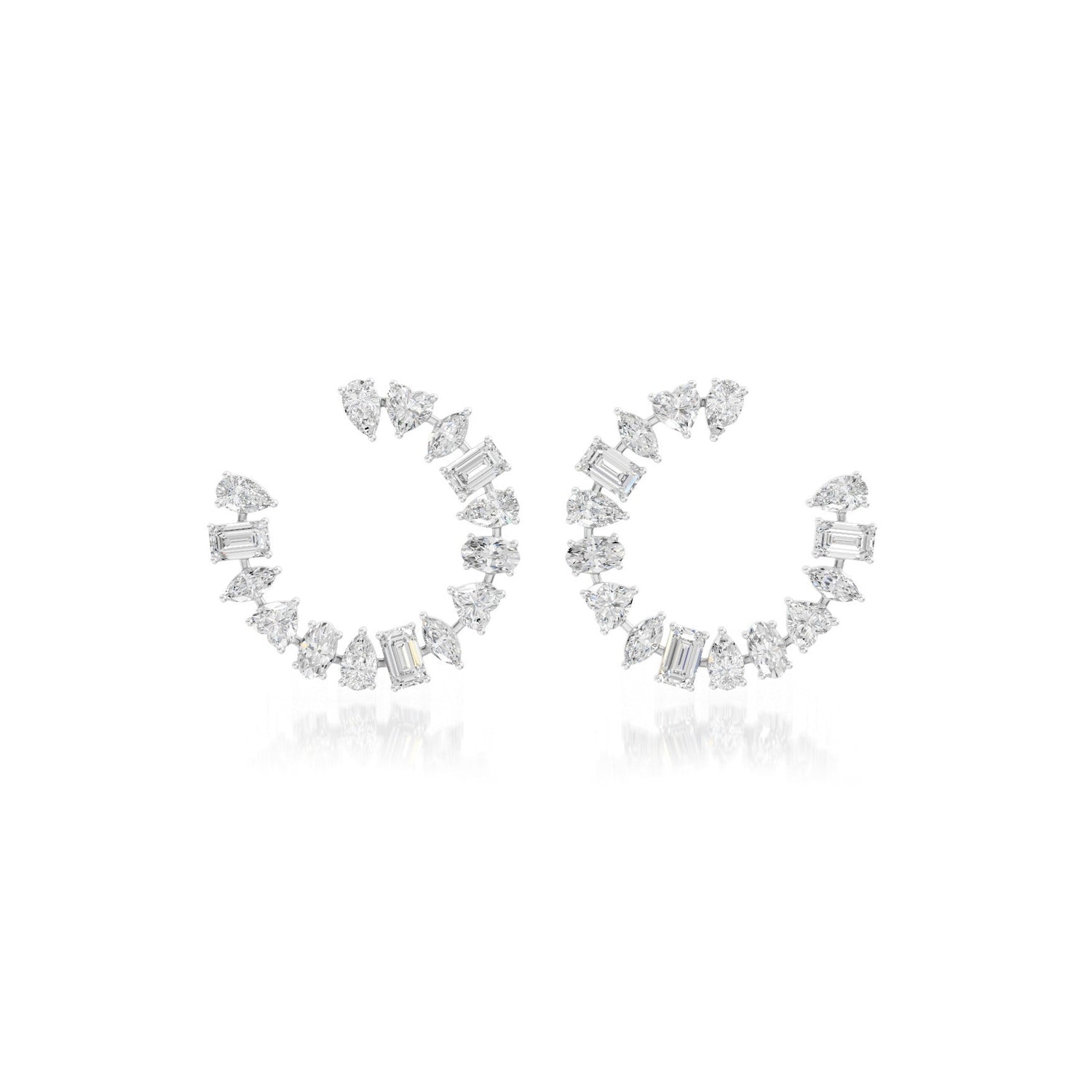 Asymmetry Sparkling Constellation Hoops