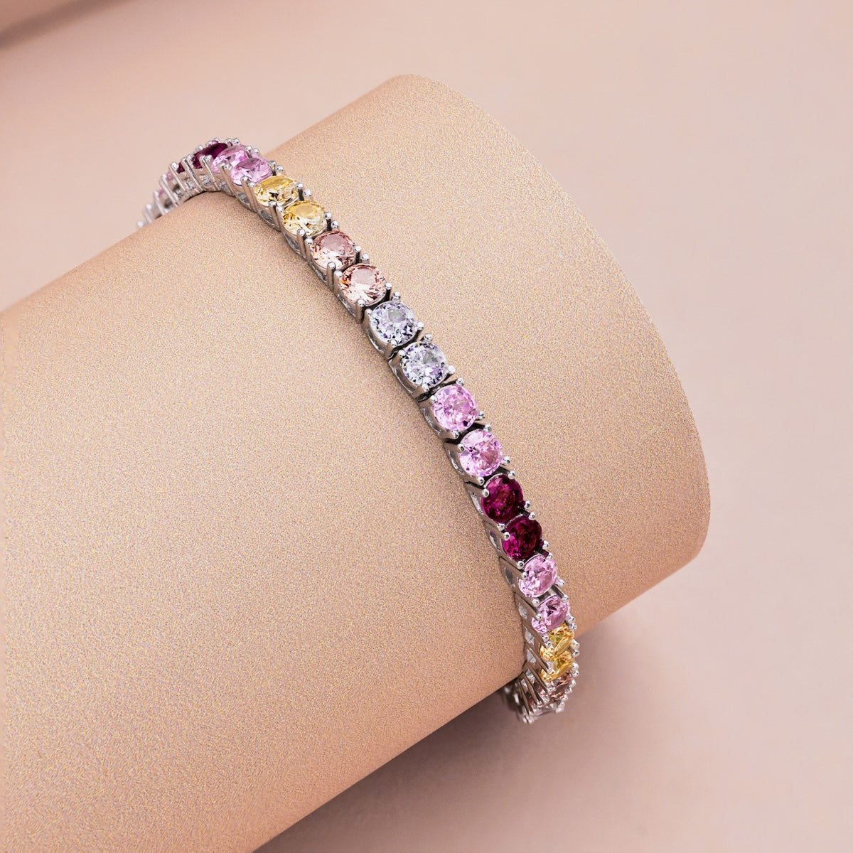 Vibrant Sparkles Tennis Bracelet