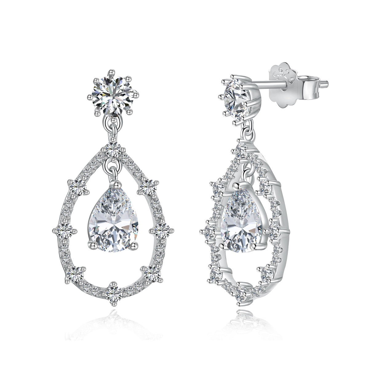 Luxe Pear Pendant Earrings