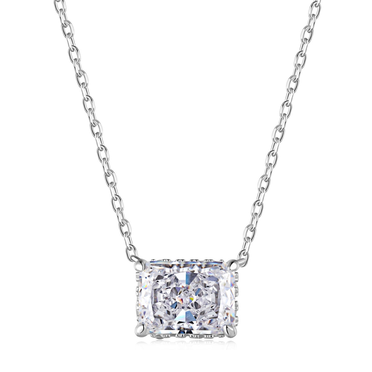 Ice Block Party Rectangle Solitaire Necklace - 2 carats