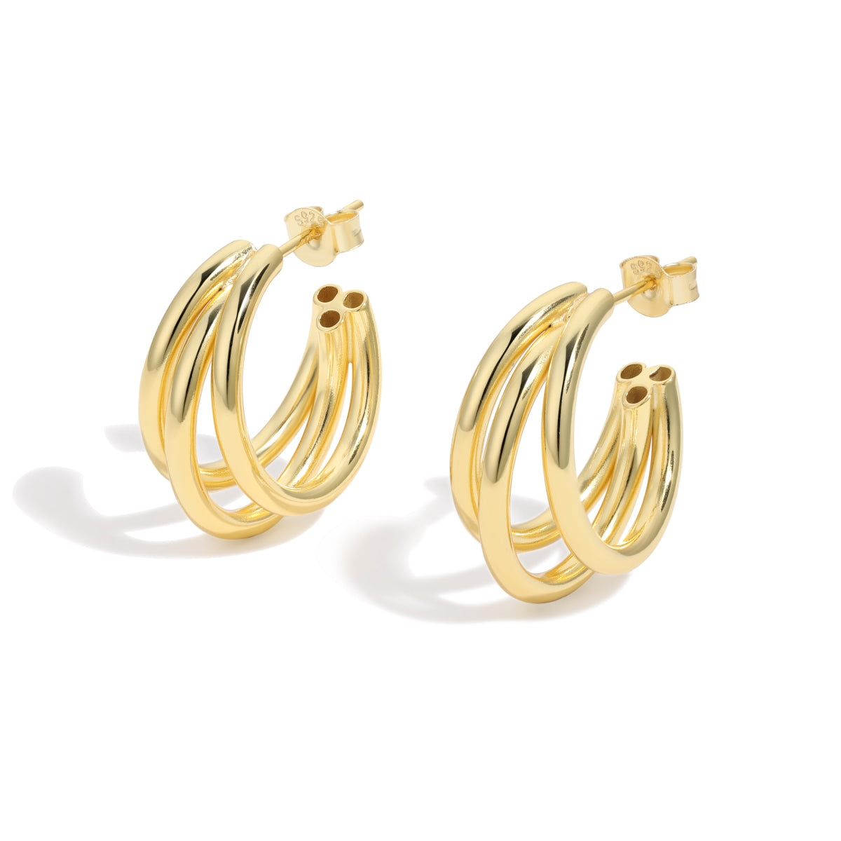 Tri-circle Slay Hoops