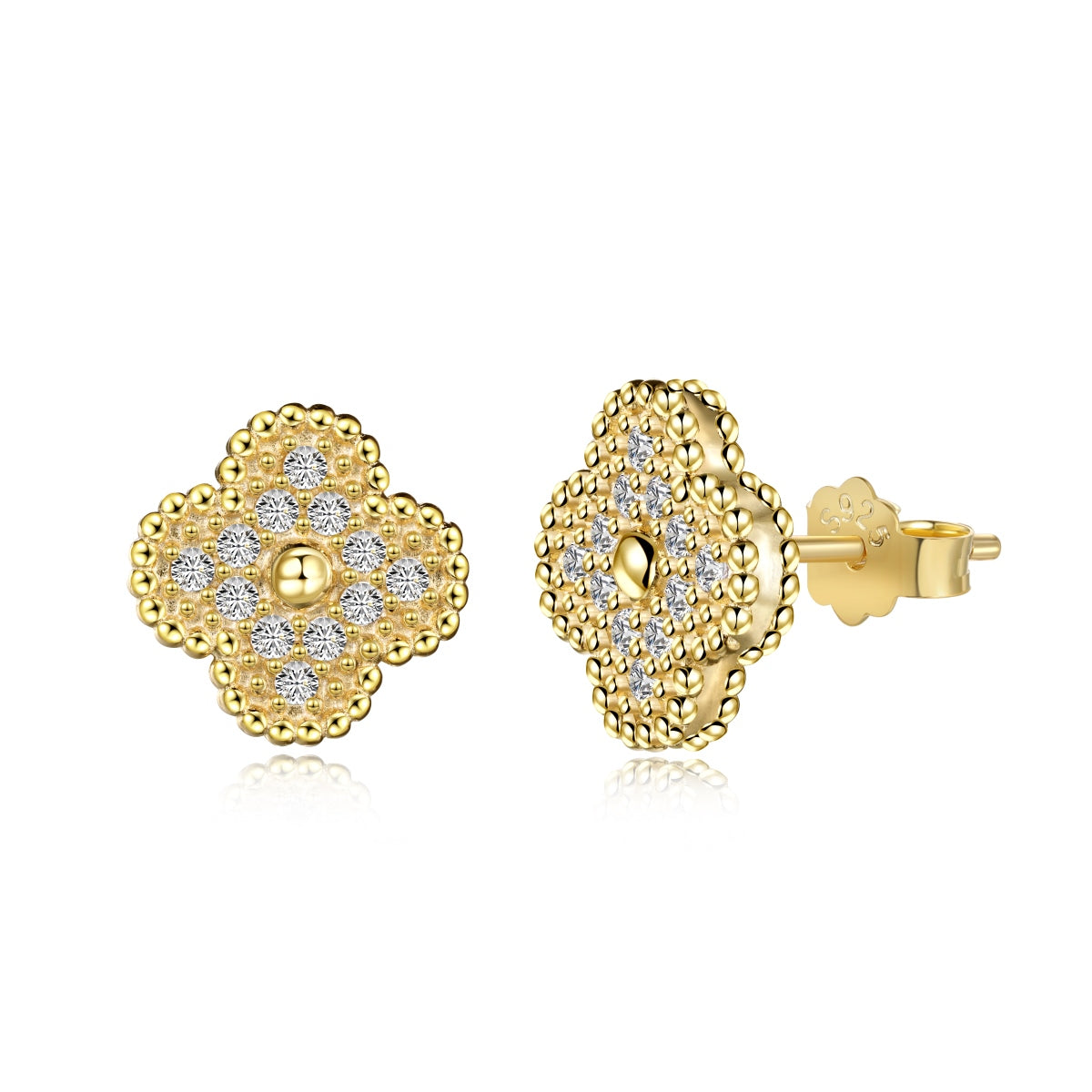 Bold x Elegance Clover Earrings