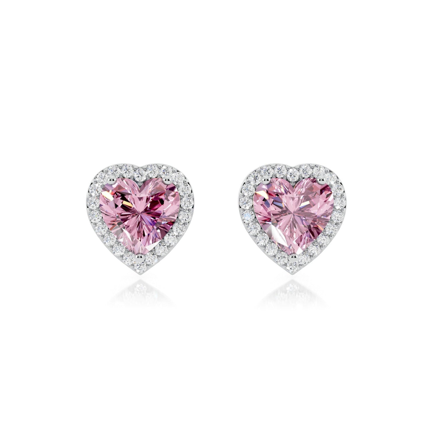 Anaya Pink Heart Earrings