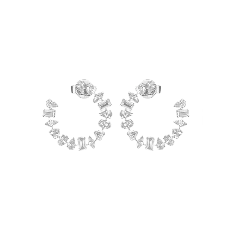 Asymmetry Sparkling Constellation Hoops