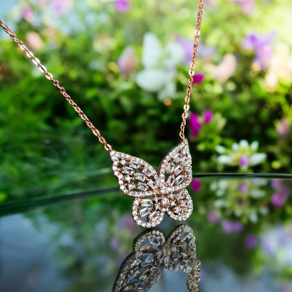 Majestic Wings Butterfly Pendant Set