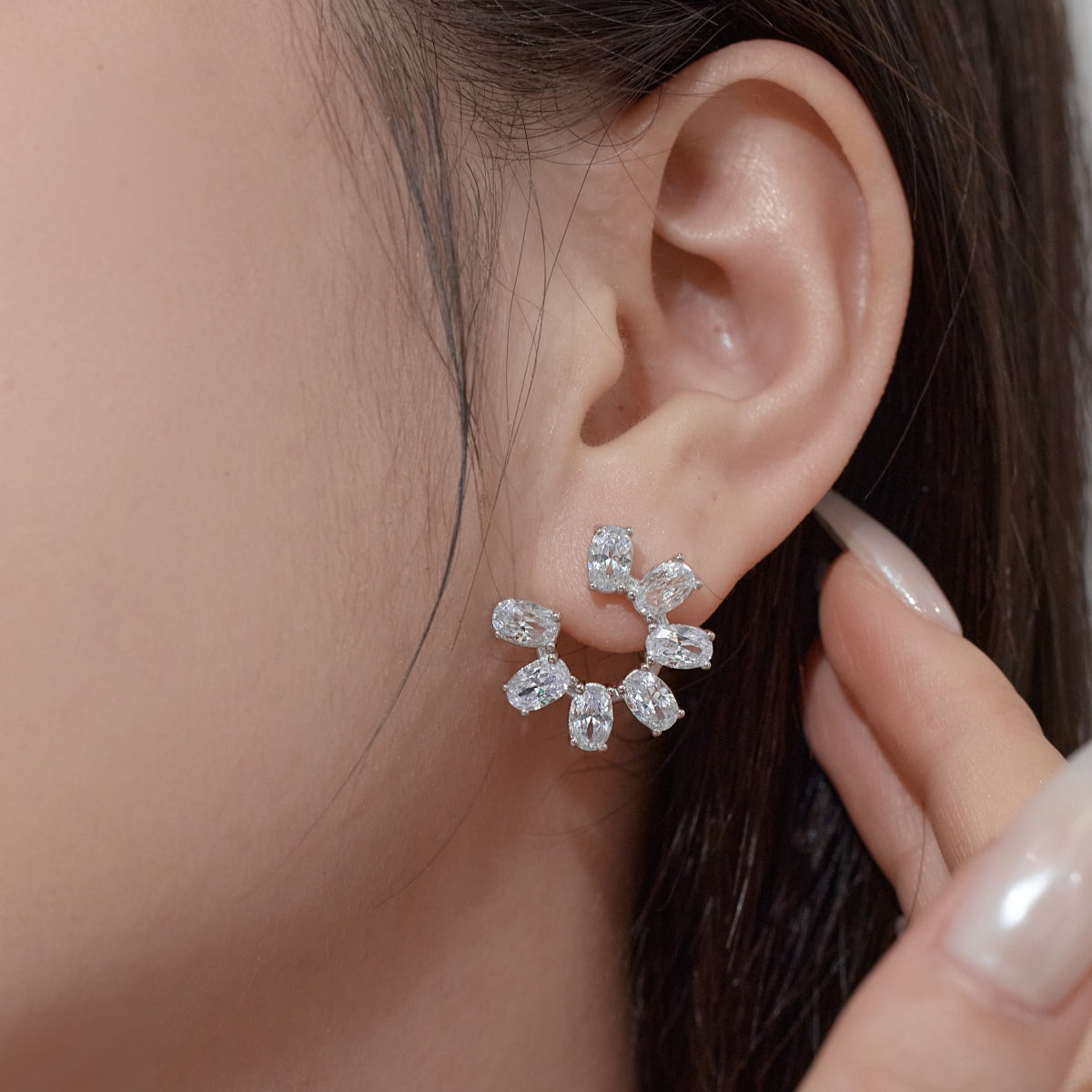 Twilight Oval Constellation Hoops