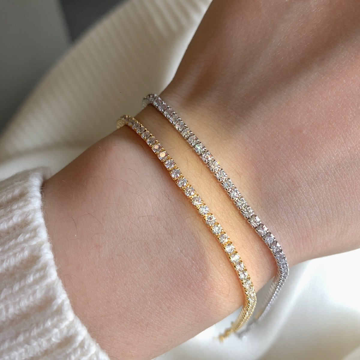 Solitaire Tennis Bracelet - 2 mm