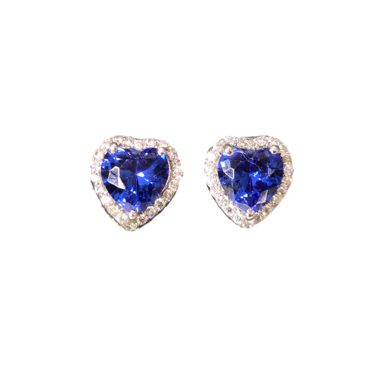 Arya Blue Heart Earrings