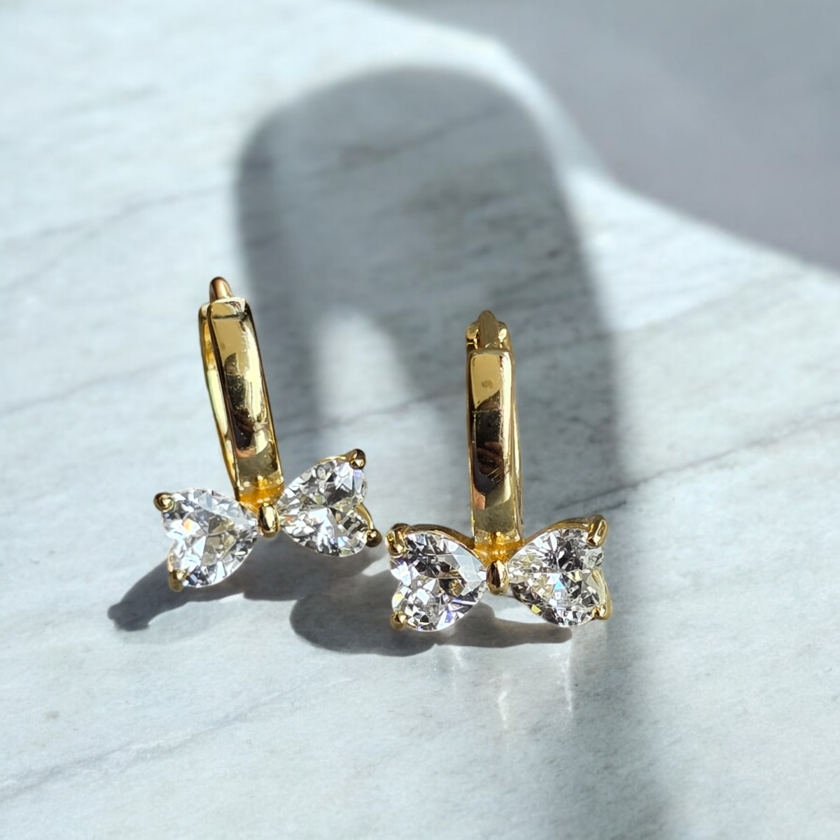 Heartfelt Bow Hoops