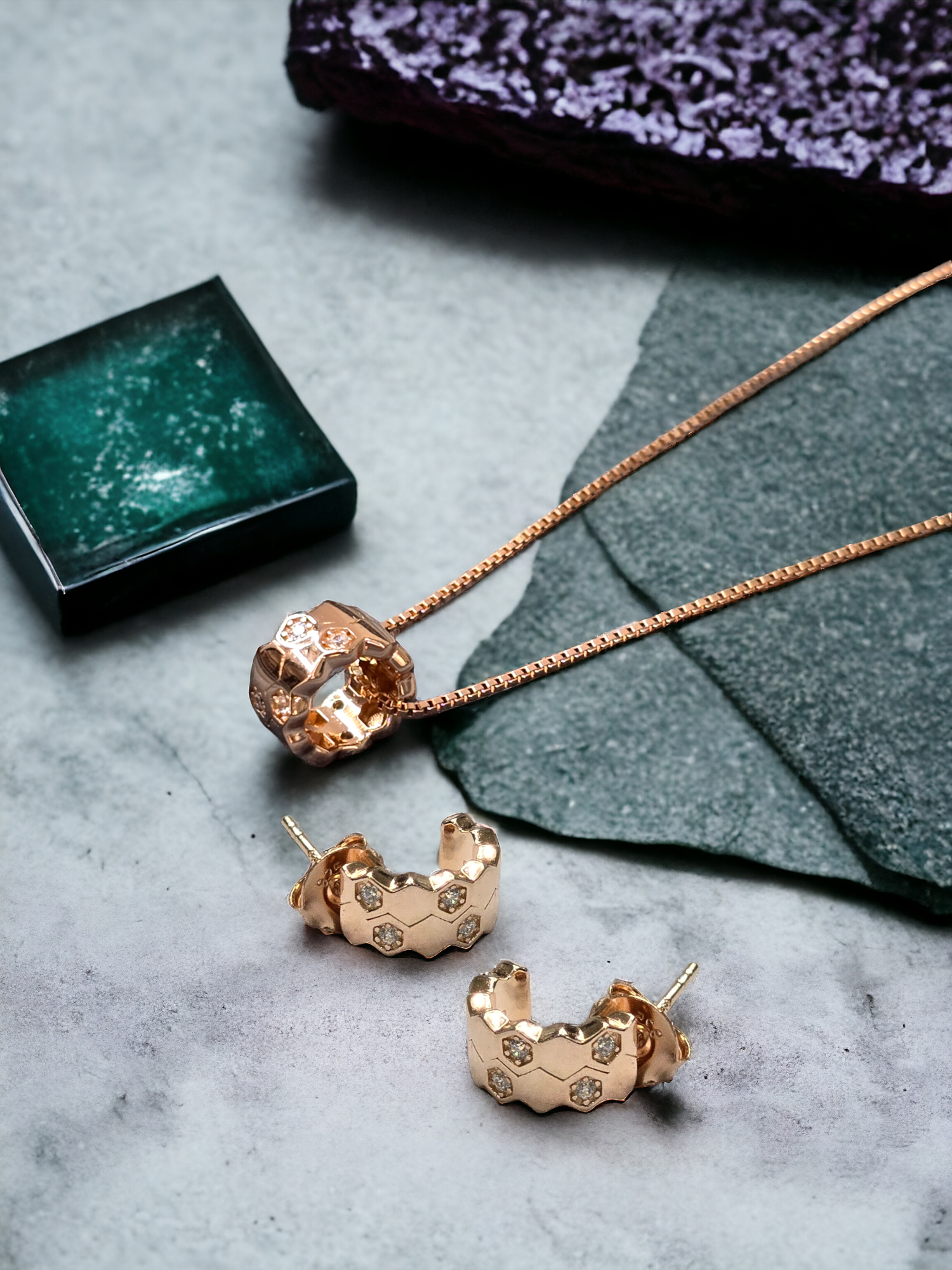 Rose Gold Petite Honeycomb Set - Exclusive Combo Price