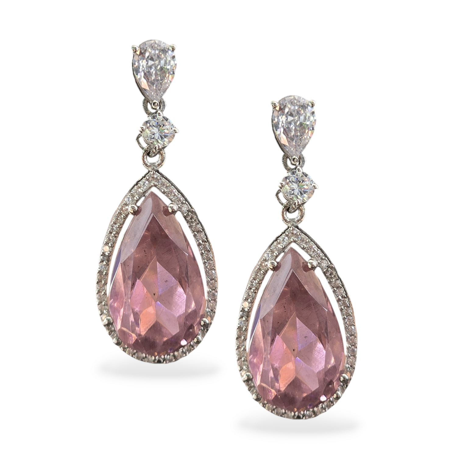 Royal Pink Sapphire Earrings