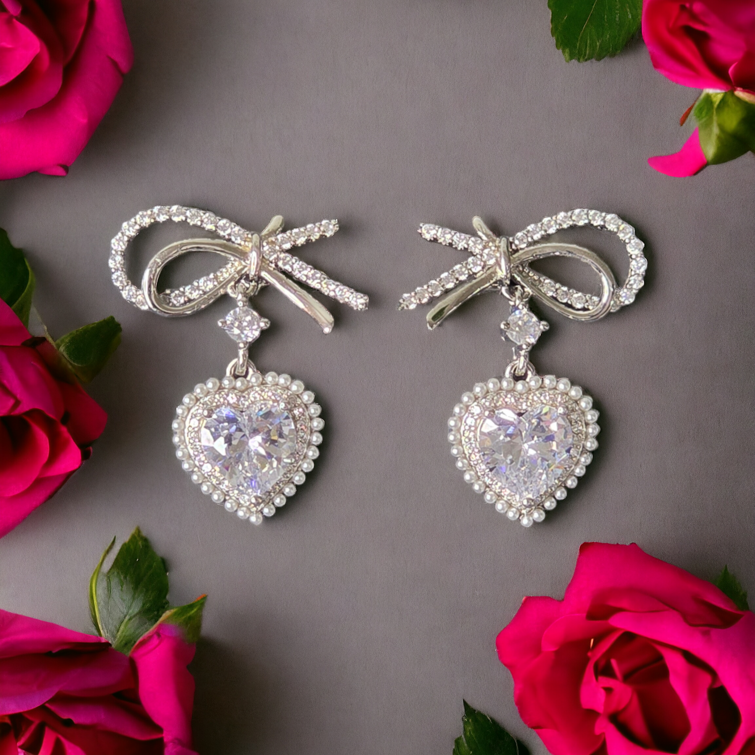 Bow to my Heart Pendant Set