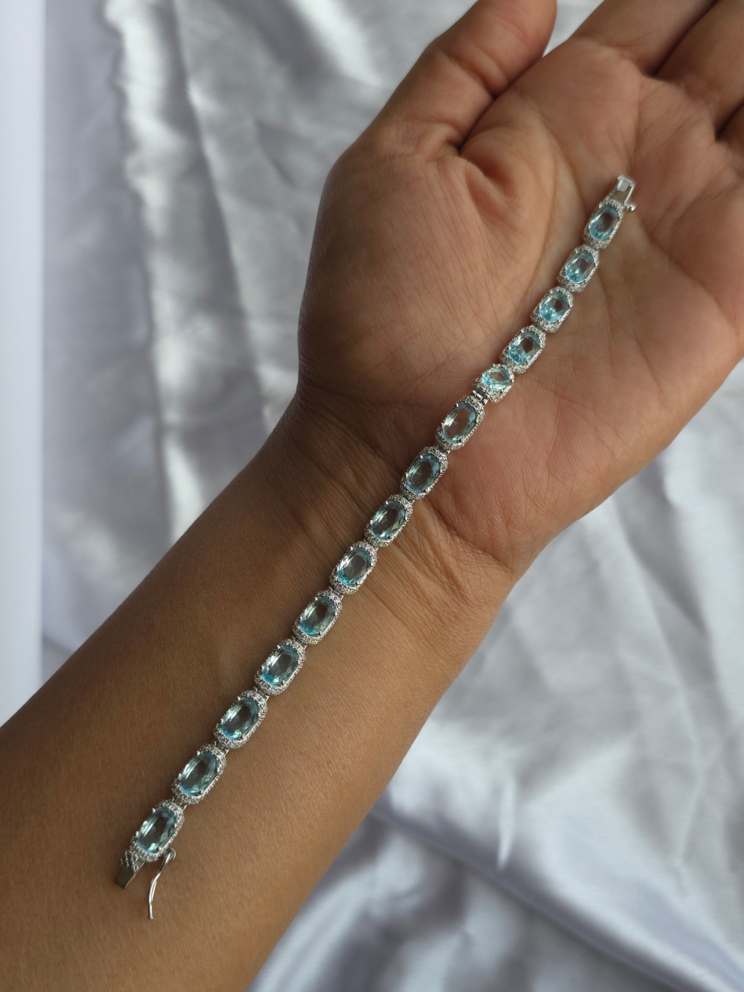 Aquamarine Tennis Bracelet